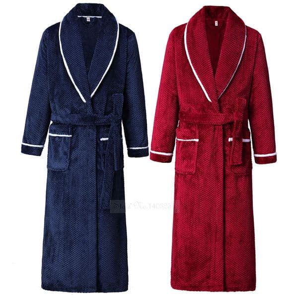 Ultra thin 4XL winter flannel long couple robe thick coral fleece bathroom gown pajamas loose HomeWear casual terrace 250320