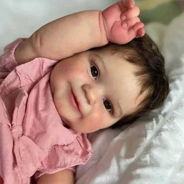 Reborn Toddler Maddie Cute Girl with Rooted Hair Soft Cuddle Body High Quality Doll W250320