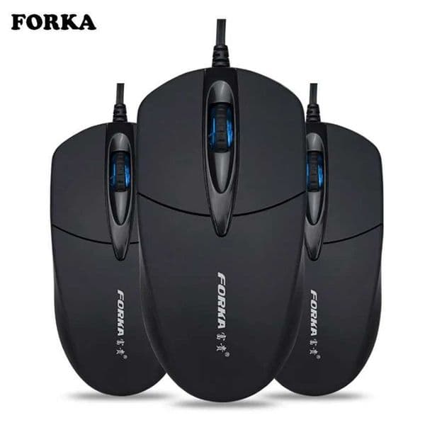 FORKA Silent Click USB Wired Computer Ergonomic Mouse Mute PC Computer Game Mouse Mice for PC Laptop Notebook Office Accessory Z250320