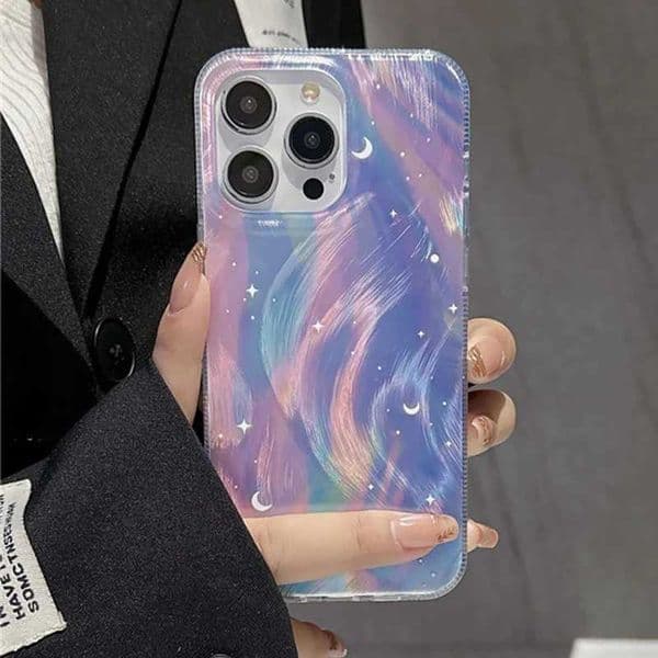 New Arrival Fashion Glitter Starry Gradient phone case suitable for iPhone 15 16 Pro Max 16E 14 13 11 12 Pro Max 7 8Plus SE2 X XS XR shock-absorbing cover T250321