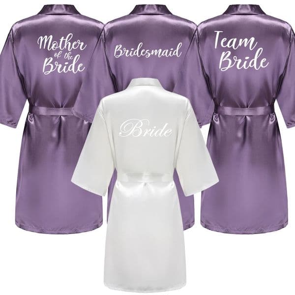 Bathrobe Bride SatinSilk Robe Women Bridal Party Sister Team Mother Shower Gift Bridesmaid Wedding Short Robes YE7883 250320