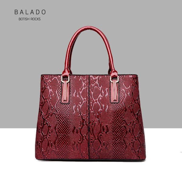 2016 European and American Fashion PU Lacquer Leather Snake Pattern Women's Handbag Large Capacity Single Cross Shoulder Bag 2025 Versatile New Trendy Clothing