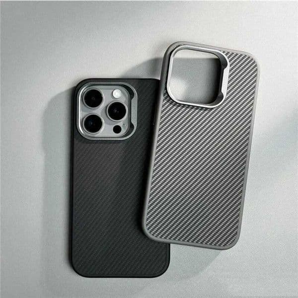 Luxury Carbon Fiber Texture Simple Phone Case For 12 13 14 15 16 Pro Max Soft Rubber Frame Cover For 16 15 ProMaxXJ250321