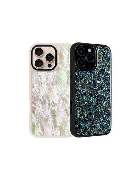 KZDOO Mag Seashell ProtectorColorful Abalone ShellLuxury Mother of Pearl Back Case for 1616Plus16 Pro16 Pro MaxXJ250321