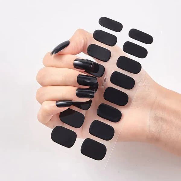 Enhance Your Manicure with 16 Pieces Self-Adhesive Nail Polish Stickers in 25 Vibrant Pure Colors 250314