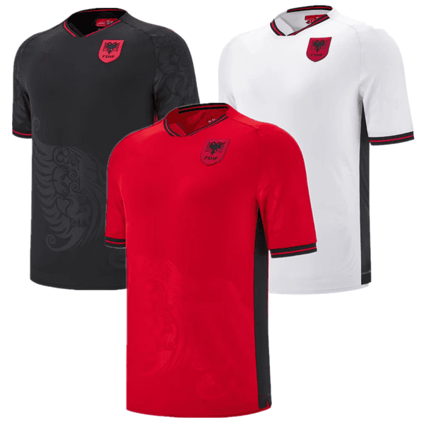 2026 27 Albania National Men's Football Team Home and Away Jersey 26 27 Uzuni Muja Seferi Third Custom T-Shirt