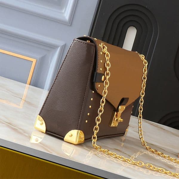 messenger bag Shoulder bag designer bag purse women chain Crossbody bag luxurys handbags Fashion classic brown flower Rivet handbag totes with dust bag