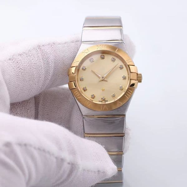 Fashion Couple Men's 38MM Women's 28MM Size Handmade Inlaid Never Drop Diamond Designer Waterproof Watch