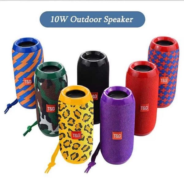 TG117 portable BT speaker TWS wireless dual bass outdoor column Boombox FM AUX TF card music player M250321