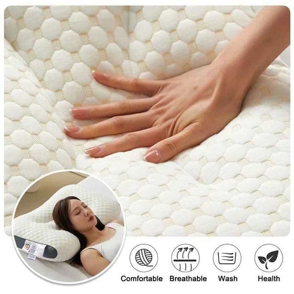 3D neck correction helps sleep and protect the neck high elasticity soft hole washable bedding X2503211