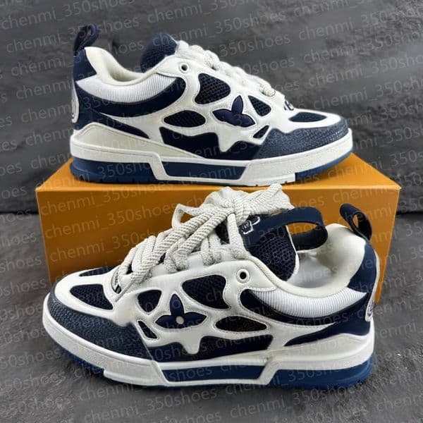 Designer Skate Trainer Men Trainer Sneakers Calf Fashion Trainer Platform Sneakers Rubber Shoe 1854 Vintage Trainer Lace-up Skate Shoes With Box w4