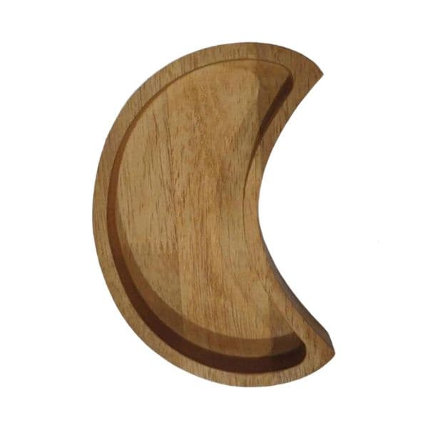Wooden Serving Tray Table Decoration Wood Plate Crescentic Shaped Tray for Housewarming Table Birthdays Office Living Room 250320BJ