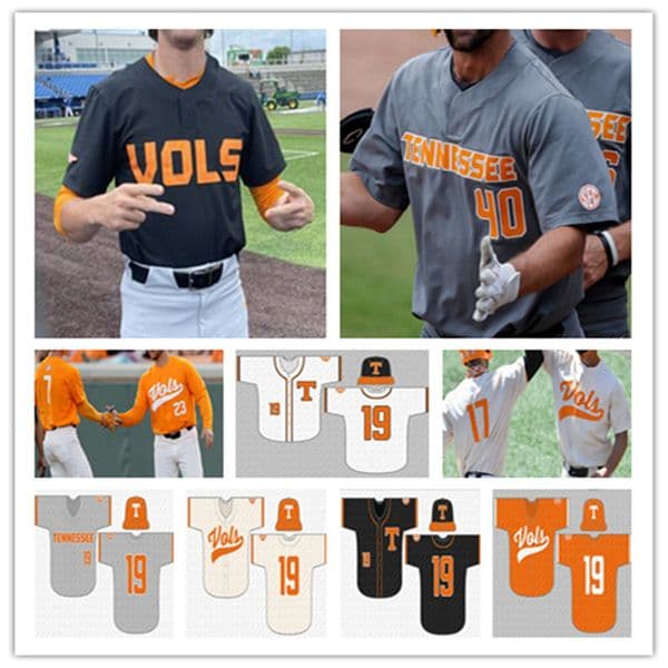 Custom Volunteers Vols College Baseball Jerseys Gavin Kilen Dean Curley Levi Clark Hunter Ensley Manny Marin Jay Abernathy Marcus Phillips Liam Doyle Reese Chapman