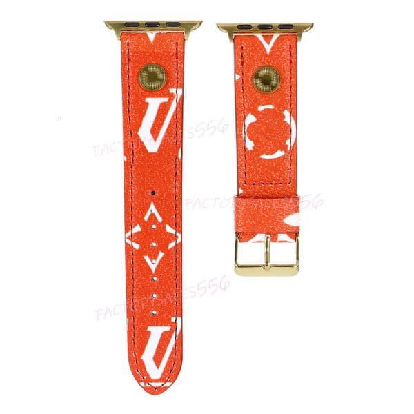 Luxury designer watch band for applewatch 45mm 42mm 38mm 40mm 44mm 49mm Apple Watch Leather Strap Bracelet L Flower for iwatch applewatch series 10 9 8 7 6 5 4 SE 540A