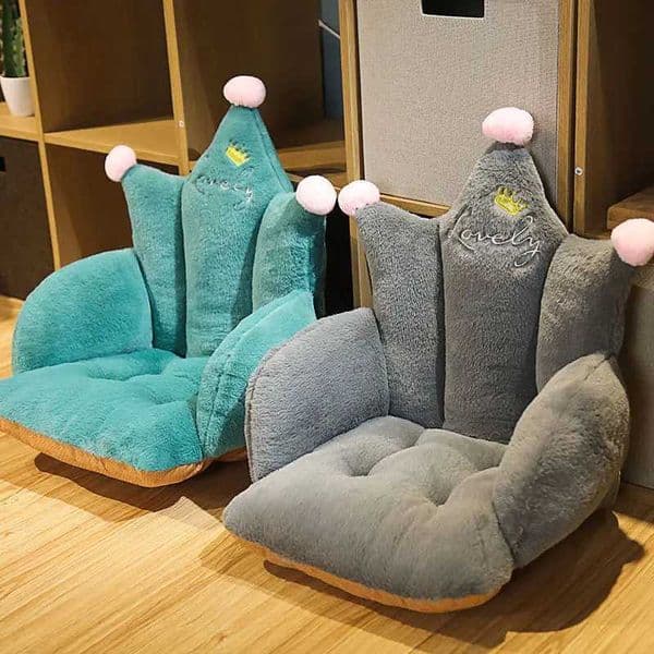 Crown Seat Cushion Winter Office Chair Cushion Comfy Car Seat Lumbar Home Decor Gaming Chair Cute Cozy Seat PadXJ250321