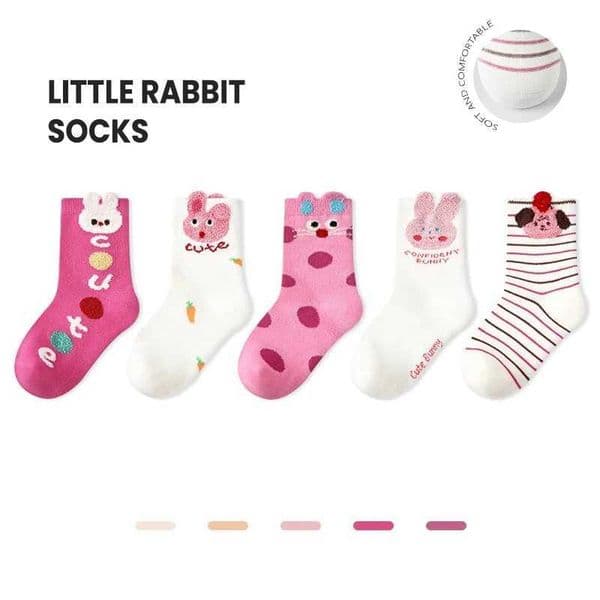 5 pairs of high-end boys aged 1-14 with soft and delicate tube socks for moisturizing and breathable girls autumn clothing cartoon X250322