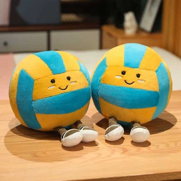 2026 New Cartoon Volleyball Cute Soft Filled Decoration Childrens Home Pillows Birthday Plush Doll Ball Toy X250322 Designer