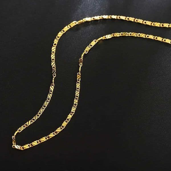 40-75cm 18k gold charm 2mm flat chain necklace suitable for women men luxury fashion parties wedding jewelryXJ250322