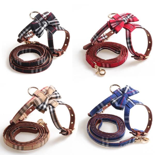 Fashionable Yet Functional Canine Outfit Accessories - Stylish K Notch Knotted Strap System w/ Secure Snap Clasp Suitable for Toy Breed Pooches