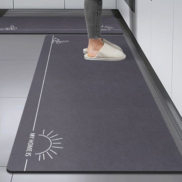 Simple and Light Luxury Diatom Mud Kitchen Floor Mats Dirt-resistant Household Absorbent Mats Easy To Care for Non-slip Quick-drying Door Mats