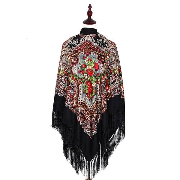 160*160cm Women Russian Scarf Floral Print Scarves Wraps Big Size Handkerchief Babushka Bandana Beach Travel Shawls 250318