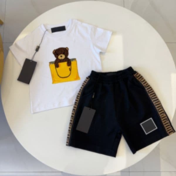 childrens designer clothe girl boy tracksuit New toddler clothe set baby tracksuit ages 2-14 Short Sleeved streetwear Sports Comfortable son daughter partydress