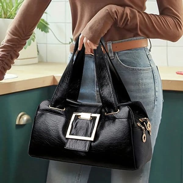 Womens multilayer top handle handbag highquality leather wallet womens large capacity Boston Sac A Main 250317zBANJIA