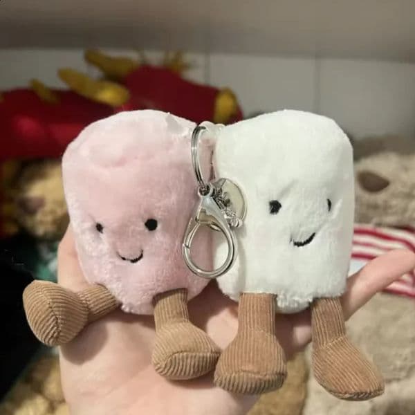 Keychain Cotton Candy 2 tons Cute Soft Jelly Cat Fun Cotton Candy 2 tons Keychain Bag Pendant Accessories Doll Pendant Gift 250322