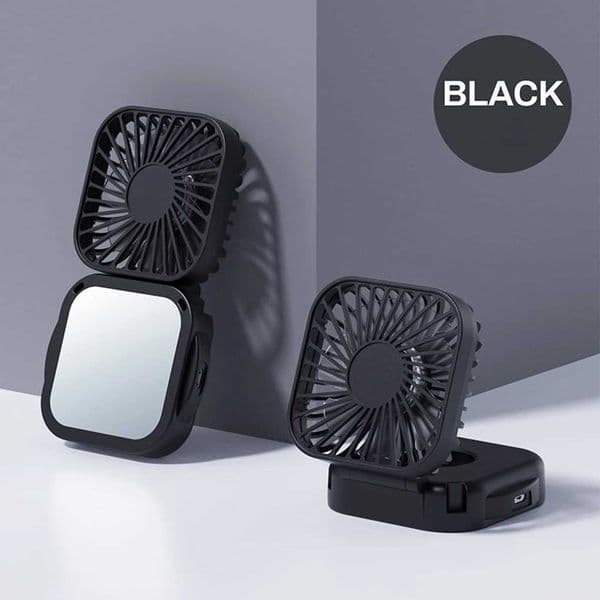 Hanging neck folding small electric fan portable handheld student dormitory sports USB outdoor mini fan Z250324