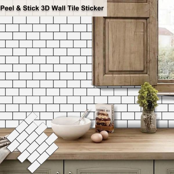 wall sticker peeling and stickers 3D brick vinyl wallpaper bathroom kitchen tailboard 10 sheets 250318