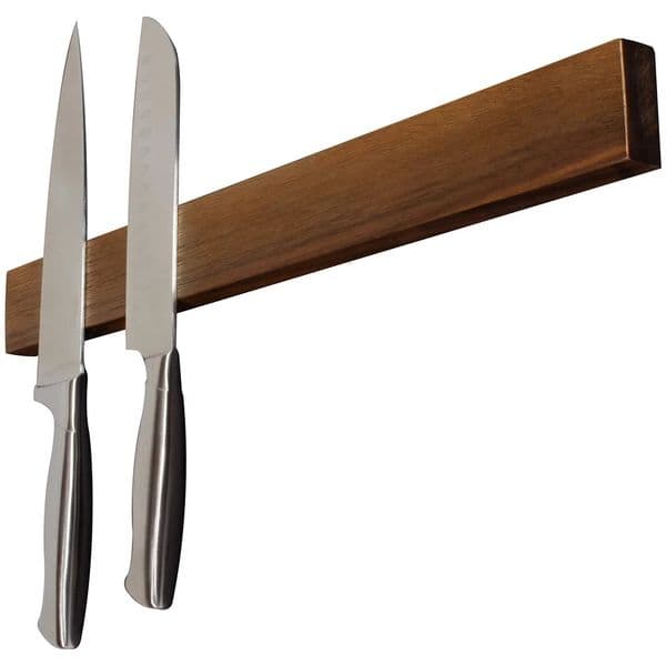 Walnut 16 inch wall magnetic knife holder 250324