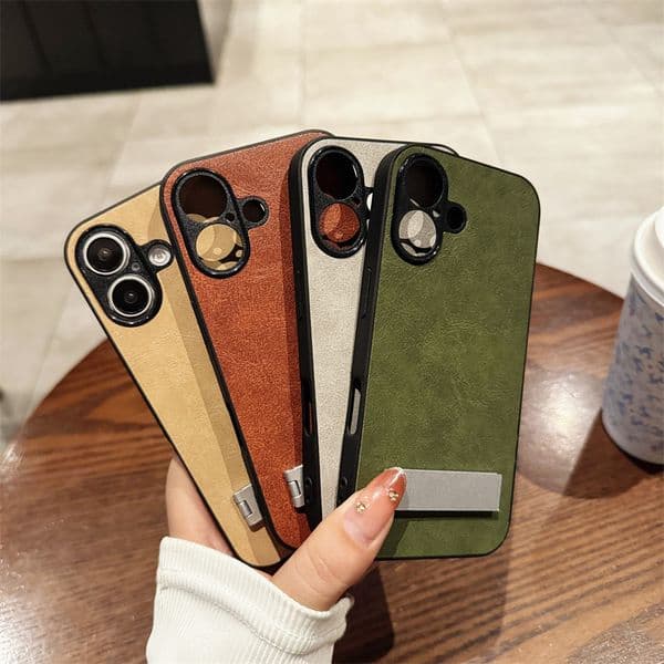 2025 Designers Leather Phone Cases For iPhone 16 Pro Max 15 Plus 14 13 12 mini 11 iPhone16 Fashion Back Cover Case Luxury Mobile Shell with Holder Stand Bracket