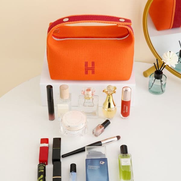 2026 Canvas Storage Bag for Travel Portable Cosmetic Toiletry Organizer 26W0119