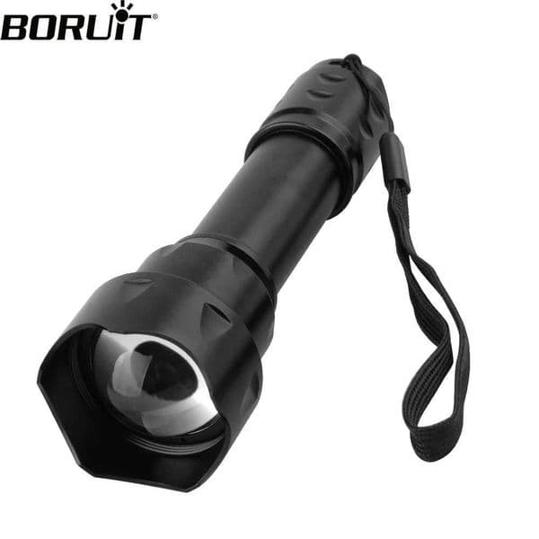 BORUiT T20 infrared 850nm night vision LED tactical flashlight zoom IPX6 waterproof flashlight using 18650 battery hunting light Z250325
