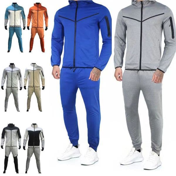 Designer Mens Tracksuits Thin Tech Sweater Trousers 2 Pieces Set Basketball Streetwear Sweatshirts Sports Suit Letter Thick Hoodies Men Pants Joggers Sweatpants