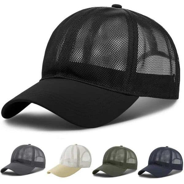 Womens summer full net baseball cap with quick drying cooling sun protection hiking golf running adjustable hatXJ250325