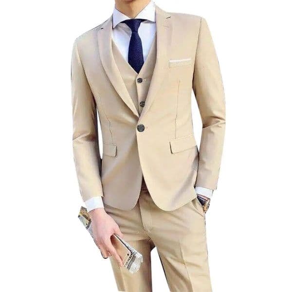 Male Suits Blazer Slim Business Formal Dress Waistcoat Groom Man Suit Exquisite Weeding Office Set Thin Blazer 250325
