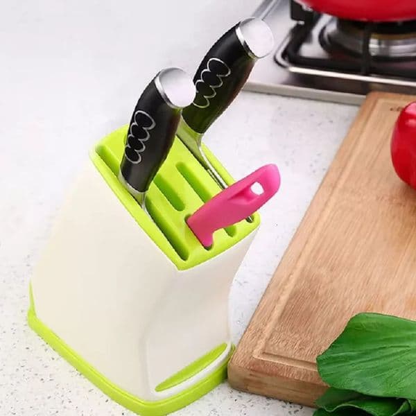 1 multifunctional and durable kitchen plastic knife holder storage drainage utensil organizer 250324