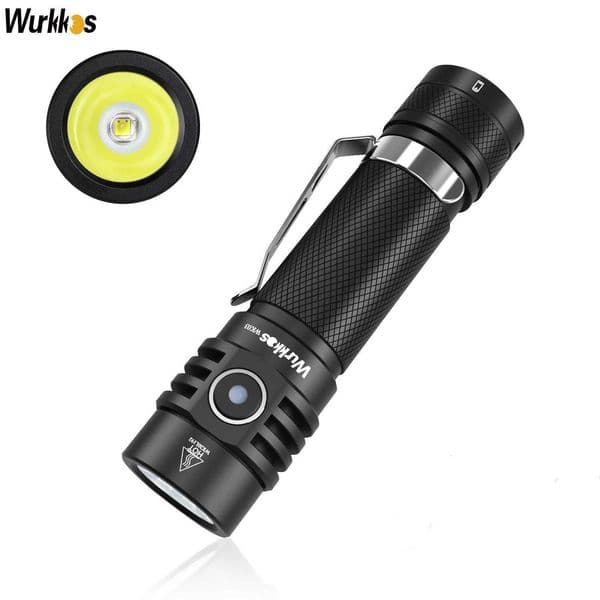 Wurkkos WK03 LED flashlight 18650 flashlight 1800LM ATR Luminus SST40 rechargeable USB C light IP68 waterproof camping Z250325