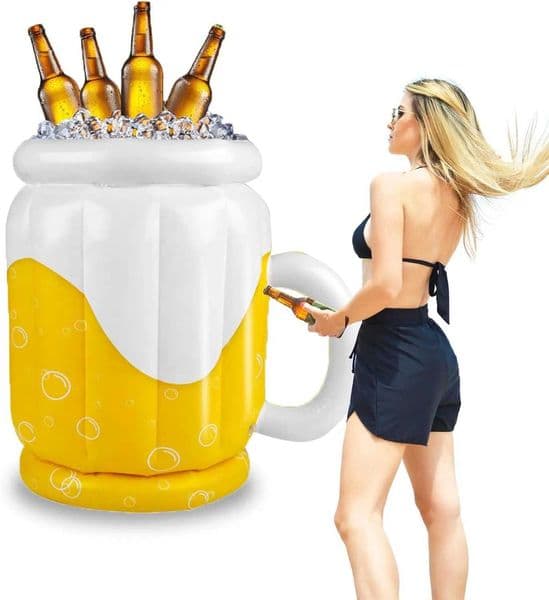 PVC inflatable beer cup beverage cooler ice bucket used for beer festival series backyard barbecue summer pool party decoration X250326