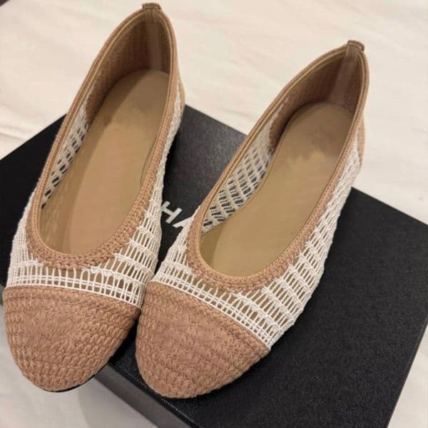Designer Shoes Woven Ballet Women Espadrilles Summer Luxurys Ladies Flat Beach Shoes Fashion Woman Fisherman Without Box 784
