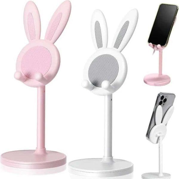 Cartoon Rabbit Desktop Phone Stand Smartphone Tablet Stand Adjustable Telescopic Lift Delay StandXJ250326