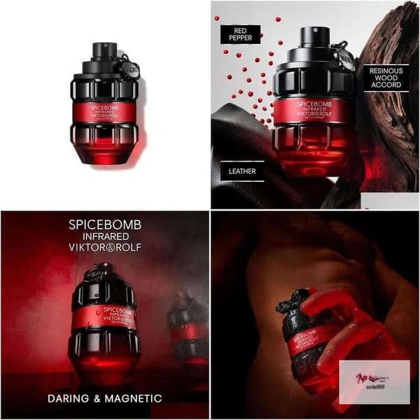Solid Perfume Viktor Rolf Spicebomb Infrared Eau Parfum Woody Spicy Cologne For Men With Notes Of Leather Cinnamon 3 Fl Oz Drop De Otylz thumbnail 2