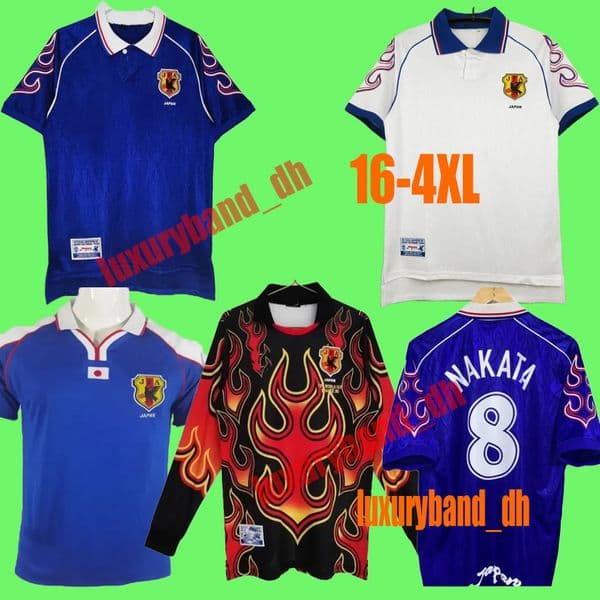 Rerto Japon Soccer Jerseys 1998 Nakata SOMA AKITA OKANO KAWAGUCHI Retrio Football Shirt KAZU HATTORI Gardien de but Manches longues Uniformes