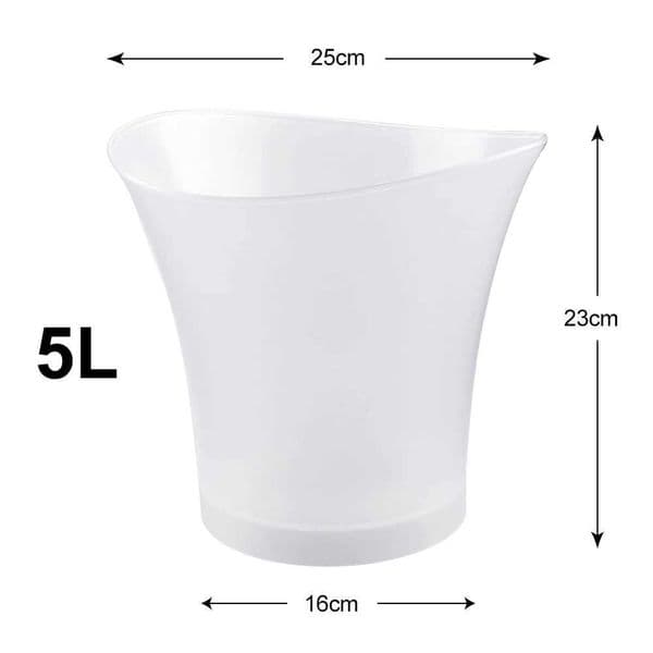 4-color LED Bar Night Party Bar Night Club 5L New Waterproof Plastic LED Ice Bucket LED Illuminates Champagne Beer Bucket X2503261