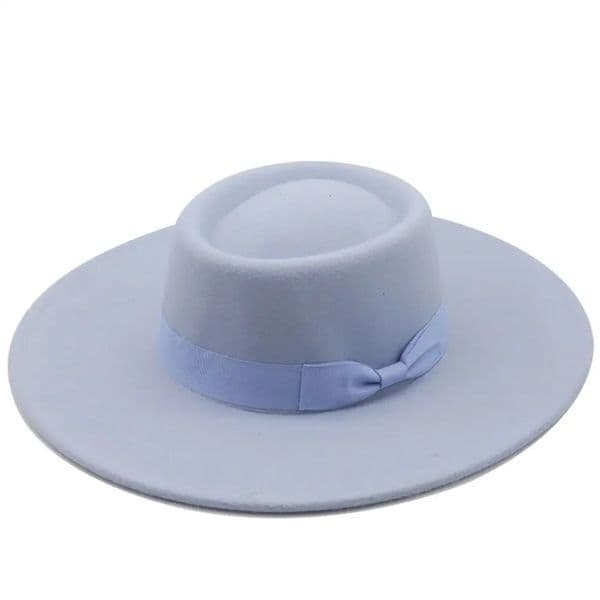 Church Derby Hat Retro Bow Womens Hat Fedora Wide Brim Derby Hat Womens Bowling Hat 250322