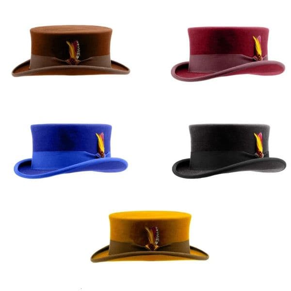 Wool top hat vintage Fedoras hat celebration party top hat 250325