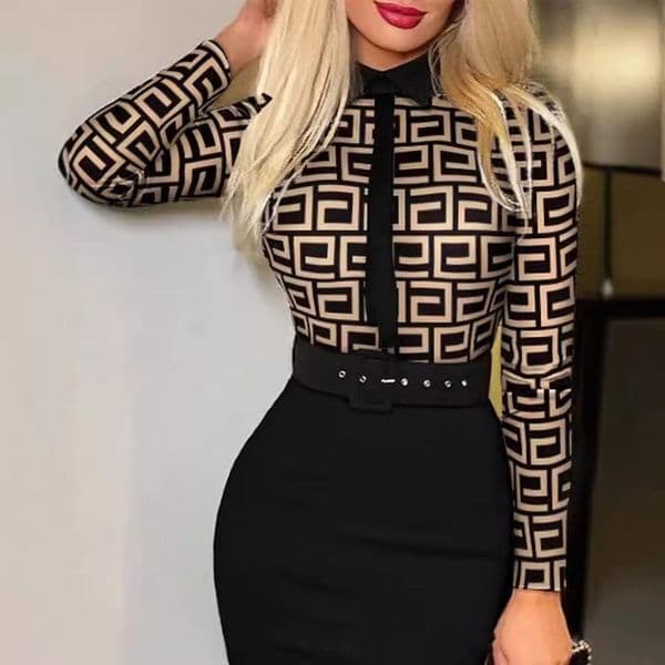 Designer Brand Women Elegant Dresses Long Sleeve Tops Skinny Mini Dress Spring Autumn Slim Party Dress Blouse Trendy Skirts Long Dress Clothing