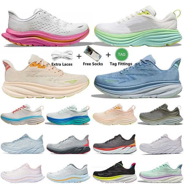 Women Shoes Mens one bondi 8 Clifton 9 Designer Womens Kawana Runner Sneakers trainers samber yellow summer song blanc de platform