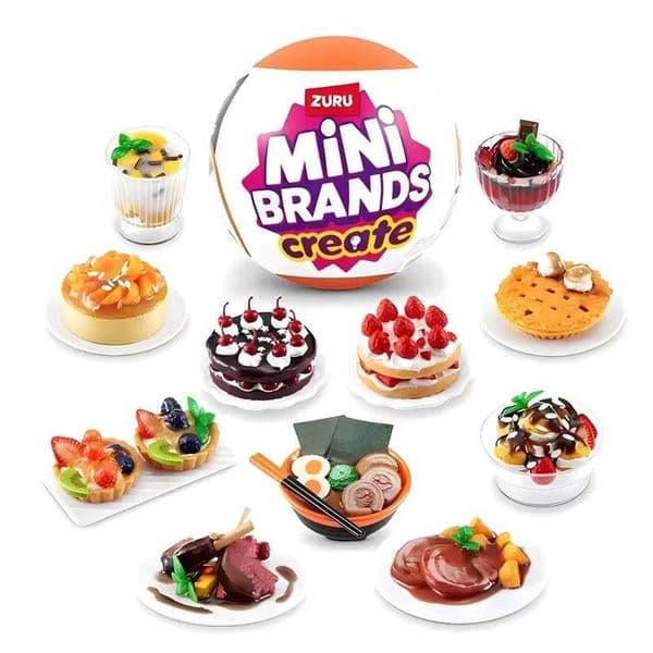 Anime Action Figure 5 Surprise Brand Mysterious Blind Box Foodie Create Ball Mini figuras anime Toys Designer
